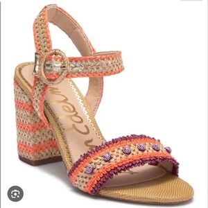 Olisa raffia heeled sandal